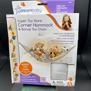 DREAMBABY Mesh TOY STORAGE HAMMOCK Corner Organizer Stuffed Animal Storage NEW